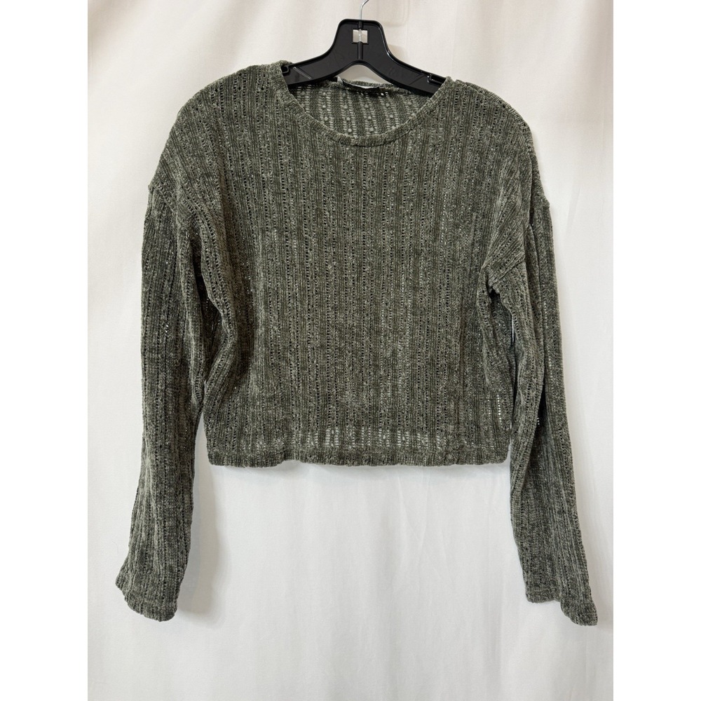 Women's Hollister Olive Green Crop Size X-Small‎ Crop Sweater